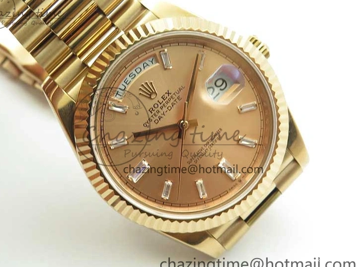 0409 Day-Date 40mm 228239 BP New Dial Version 904 RG T Crystal Markers RG Dial on RG President Bracelet A Popular 2834